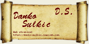 Danko Šulkić vizit kartica